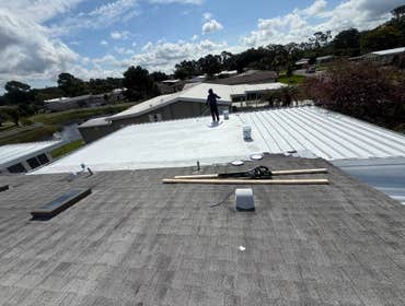 Metal Roof Restoration Completed in Central Florida This project included a new standing seam metal roof addition and restoration of an aging metal ins