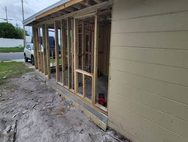 Residential addition project 87 Construction & Engineering recently completed a 300-square-foot addition to a main property, featuring a new room and b