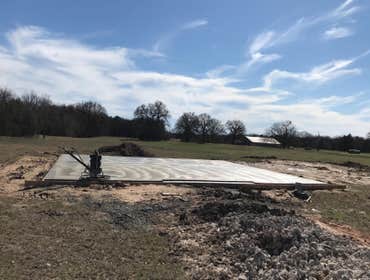 Concrete Slab foundation for metal building