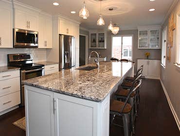 Custom Island with Quartz Top