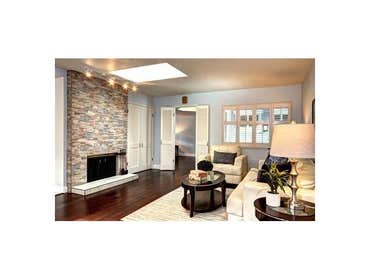 Family room make over - fireplace, flooring, French door