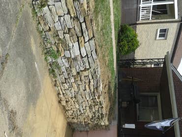 Rebuilt stone wall