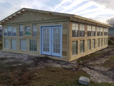 Wood Framed Green House