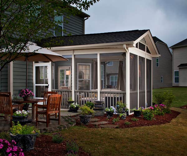 Screened porch and patio