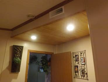New wood with can lights