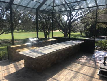 outdoor kitchen