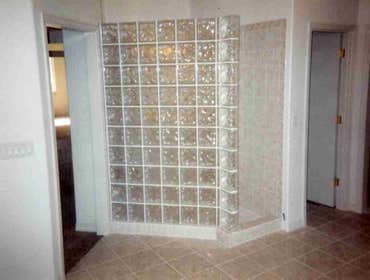 Glass block Shower