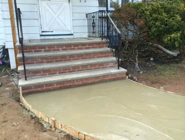 New steps with new concrete