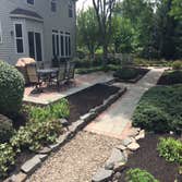 Reset Patio and Fresh Mulched Beds