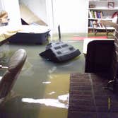 water damaged flooded basement