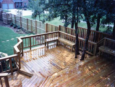 wood deck, highland shores