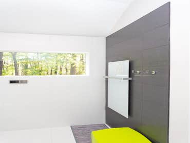 A Modern Spa Bathroom in SC Beaufort This full bathroom remodel transformed a dated owner’s bath into a true modern spa retreat. Moen’s Smart Shower di