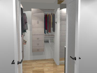 Closet and bathroom design