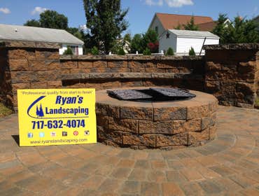 RYAN'S LANDSCAPING FIRE PIT WI