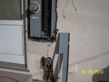 Electrical service replacement Replacement/upgrade of a panel whose breakers were not indicating tripped, and circuits were added and doubled up beyond