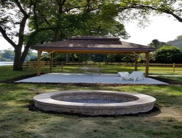 Pavillion build(Framing,roofing,concrete &fire pit)