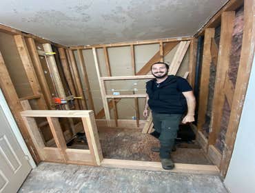 Complete double Bathroom remodeling Master bathroom and second floor bathroom complete remodel, Transform a tub to a huge inviting walk in shower with 