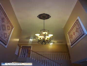 Install chandelier & Paint