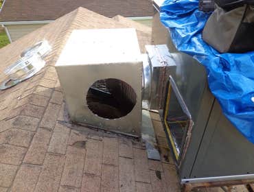 Photos by Universal Air Quality #1 Gas package unit installed as a change out.