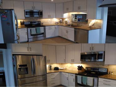 After - White wide rail shaker