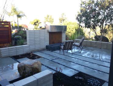 Cor Ten backed fire pit