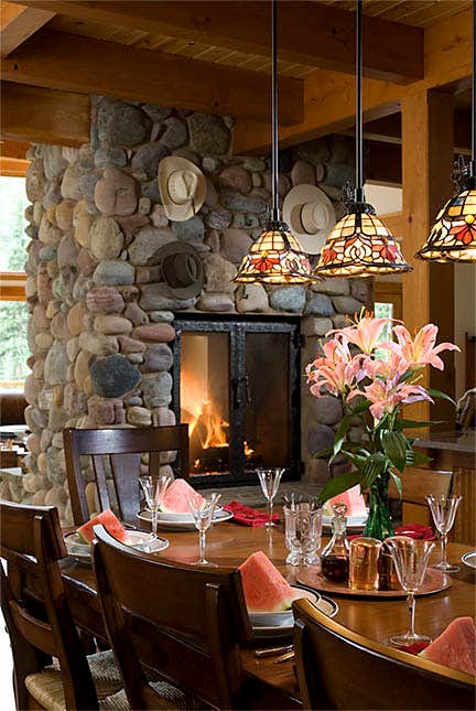 Rock Fireplace