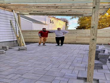 Photos by Rojas Landscaping & Handyman Services LLC #1 Preasure Threated Wood Horizontal Fence Installation
Exterior Fire Place
Paavers Patio/walkway