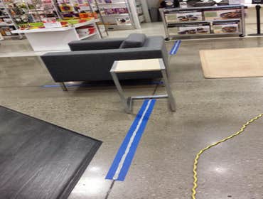 JCPenny Store #2847 Tarentum, PA Repaired numerous cracks in concrete floor with epoxy mix.