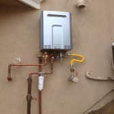 Outdoor tankless water heater