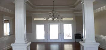 custom trim in foyer,
