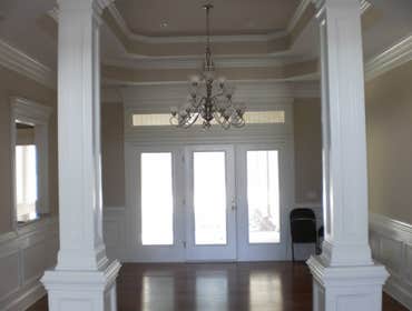 custom trim in foyer,