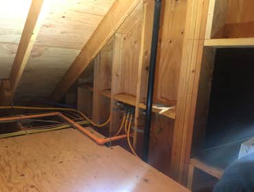 Photos by All Weather Heating and Air Conditioning Two complete HVAC systems including ducting, to be installed in two phases; pictures shown are from 