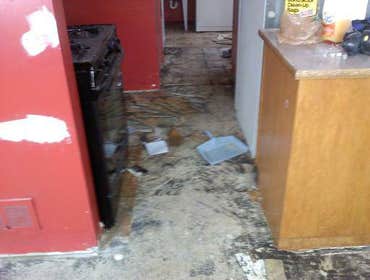 Photos from AOC Maintenance Installation of new ceramic tile in kitchen