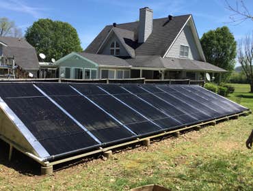Photos by The Service Company #6 Replace 25 year old solar pool heating system