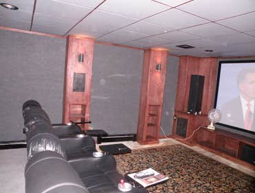 Photos from Vh improvement inc transforms a room in the basement into a media room