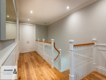 Wood Flooring planks with white accent.