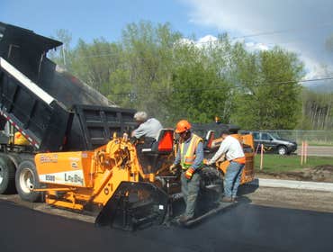 Valley Blacktopping, Inc. Project Paving a Parking Lot.