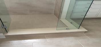 porcelain and mosaic shower