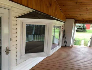 Photos by Professional Window Installers #1 Large bow and 8 windows. Fiberglass Andersen’s for this project