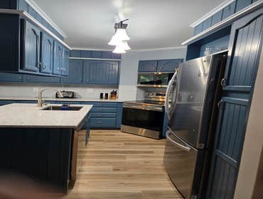 Full kitchen remodel(painted old cabinets)