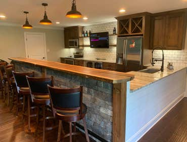 Basement Bar and Kitchen