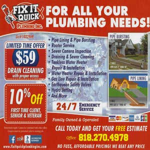 Fix It Quick plumbing Inc