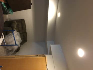Photos by Prestige Costruction and Renovations Corp #5 took old drop ceiling off, added insulation before installing drywall. Lots of framing to go aro