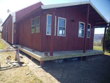 Treated wood deck