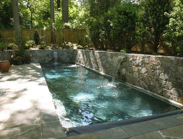 Pool and Retaining Wall