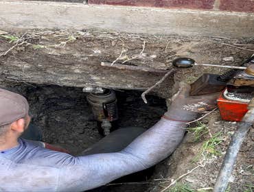Photos by Firm Foundation Repair #1 Exterior steel piers installed
