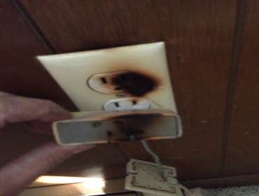 "The lamp cord gets hot"