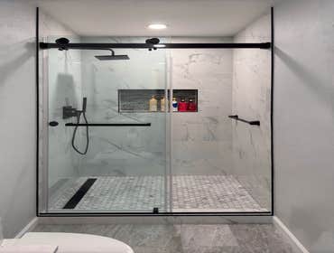 Walk-in Shower Porcelain Tile