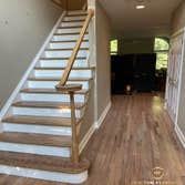 Sand & Finish - Rustic Beige color Rustic Beige topped off with 3 coats of polyurethane water based finish (satin)