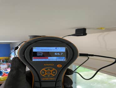 Moisture meter readings